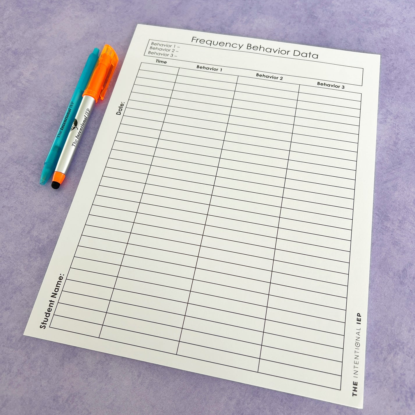Frequency Behavior Data Notepad | 50 Sheets – mrsdsshop
