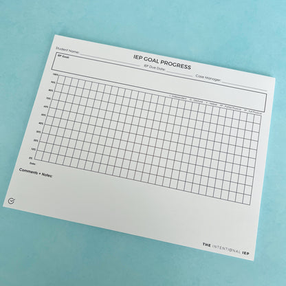 IEP Goal Progress Data Notepad | 50 Sheets