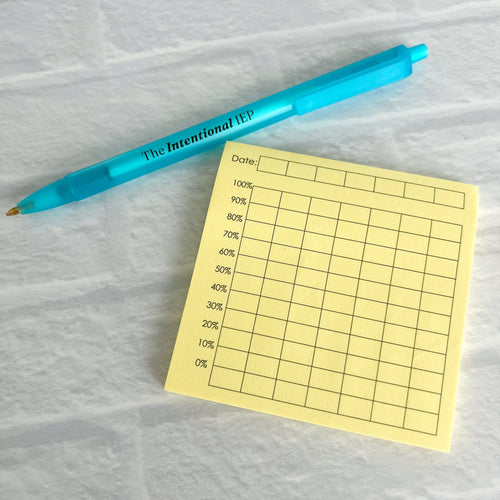 IEP Goal Mastery Progress Graph Sticky Note Pad | 50 Sheets