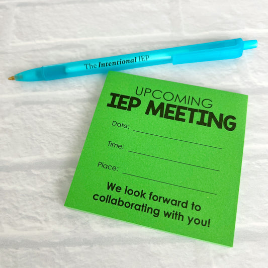 Upcoming IEP Meeting Sticky Note Pad | 50 Sheets