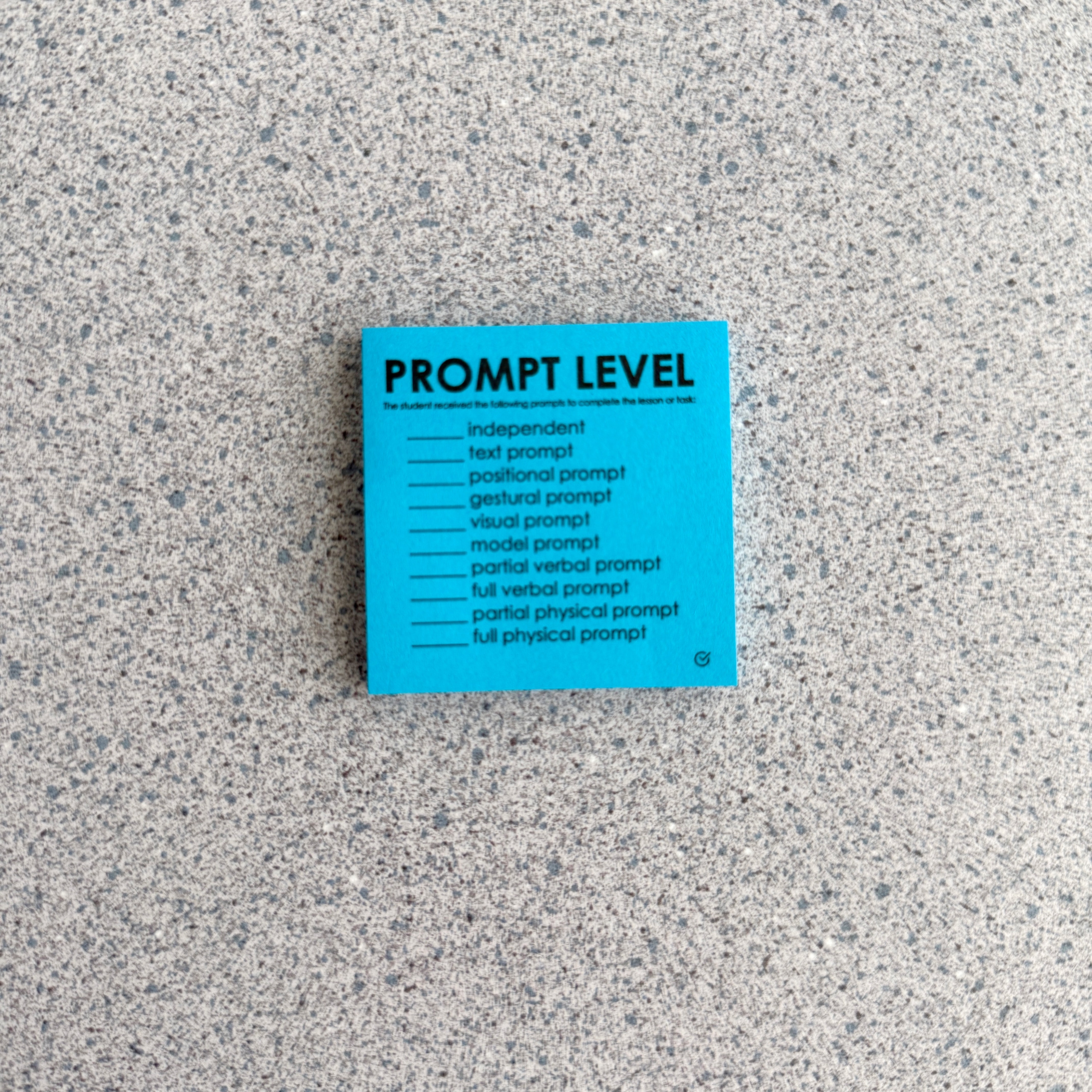 Prompt Level Sticky Note Pad | 50 Sheets – mrsdsshop
