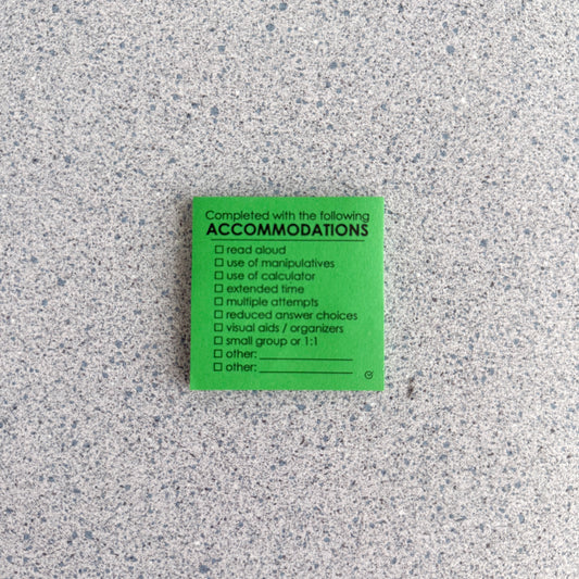 Accommodations Sticky Note Pad | 50 Sheets