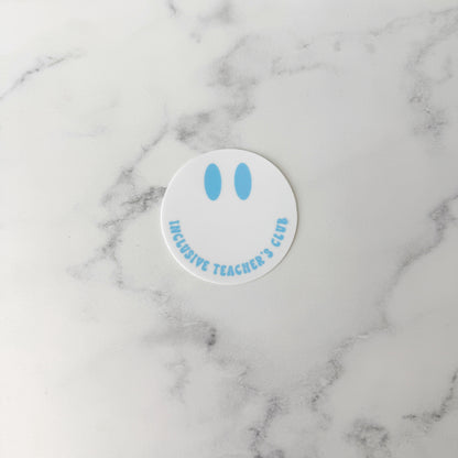 Inclusive Teacher's Club Smiley Circle Sticker