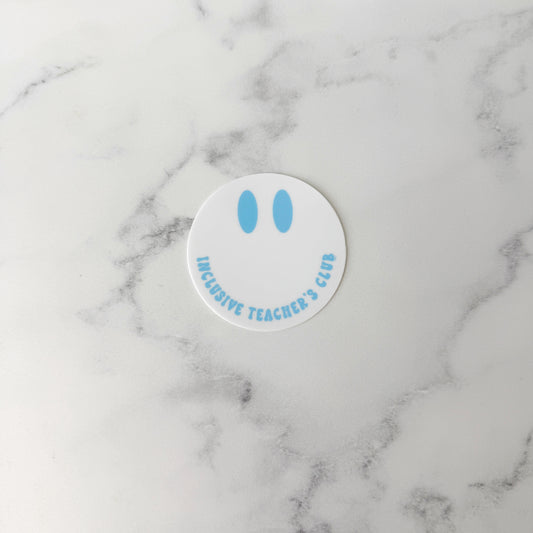 Inclusive Teacher's Club Smiley Circle Sticker