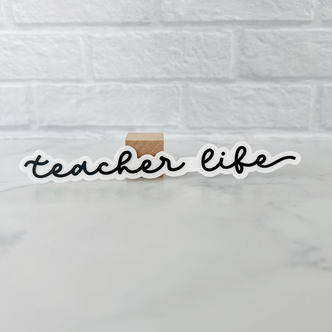 Teacher Life Clear Sticker