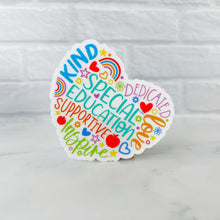 Load image into Gallery viewer, Special Education Heart Clear Sticker