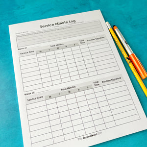 Service Minute Log Data Notepad | 50 Sheets