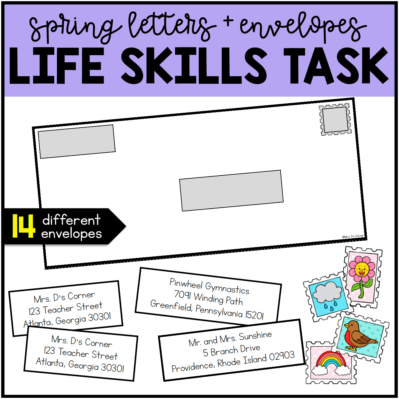 Addressing an Envelope | Spring Life Skills Center How to Address an Envelope