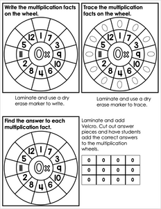 Differentiated Multiplication Wheel Task Boxes Bundle for Special Education