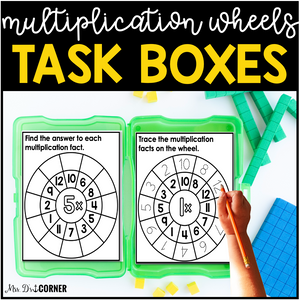 Differentiated Multiplication Wheel Task Boxes Bundle for Special Education