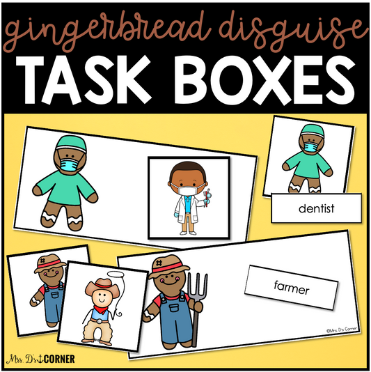 Gingerbread Disguise Task Boxes | Task Boxes for Special Education