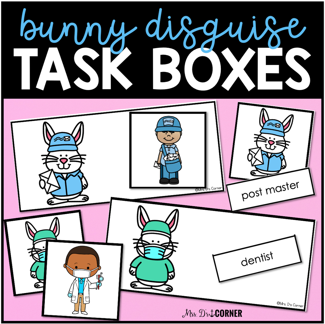 Bunny Rabbit Disguise Task Boxes | Task Boxes for Special Education