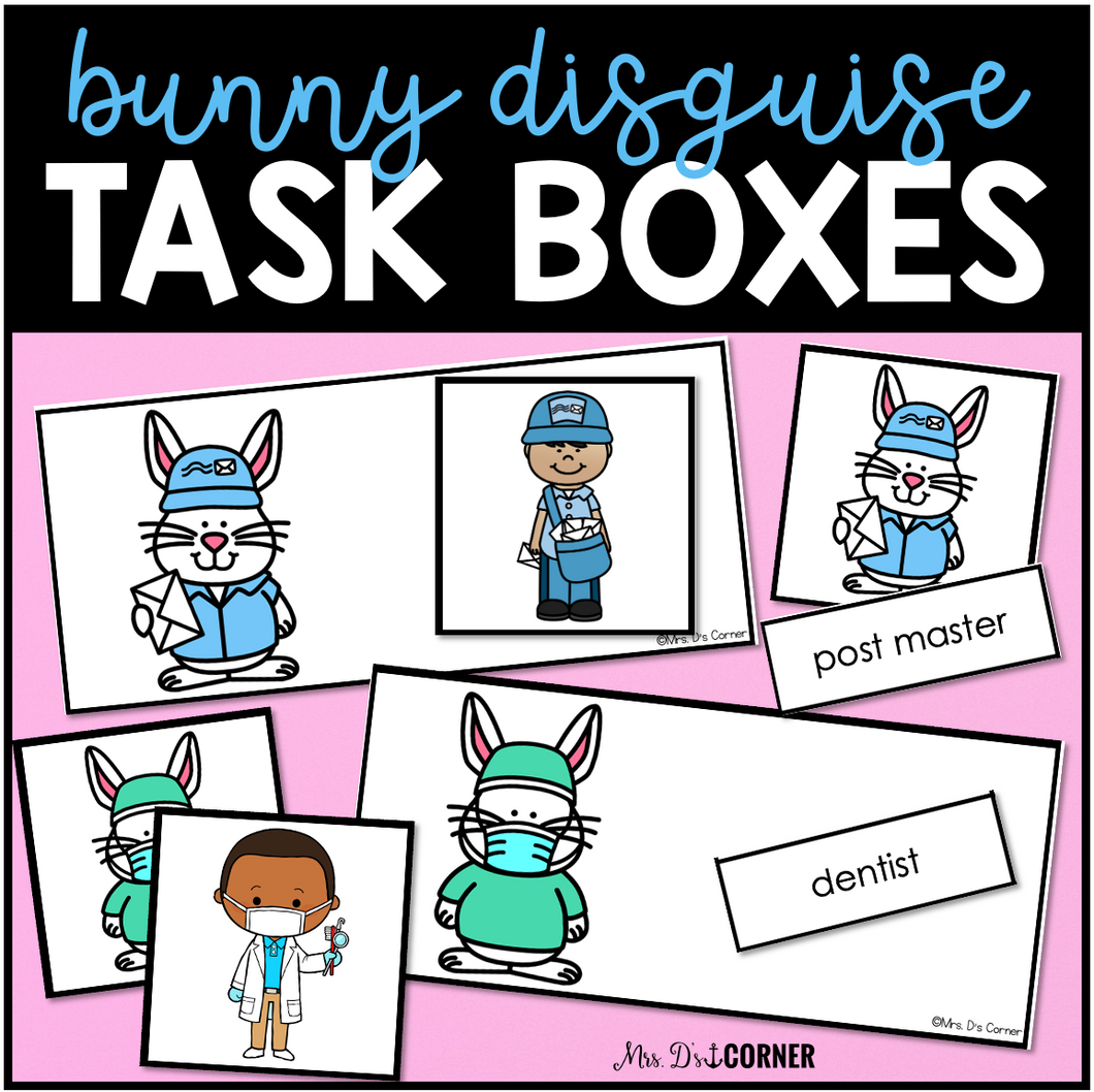 Bunny Rabbit Disguise Task Boxes | Task Boxes for Special Education ...