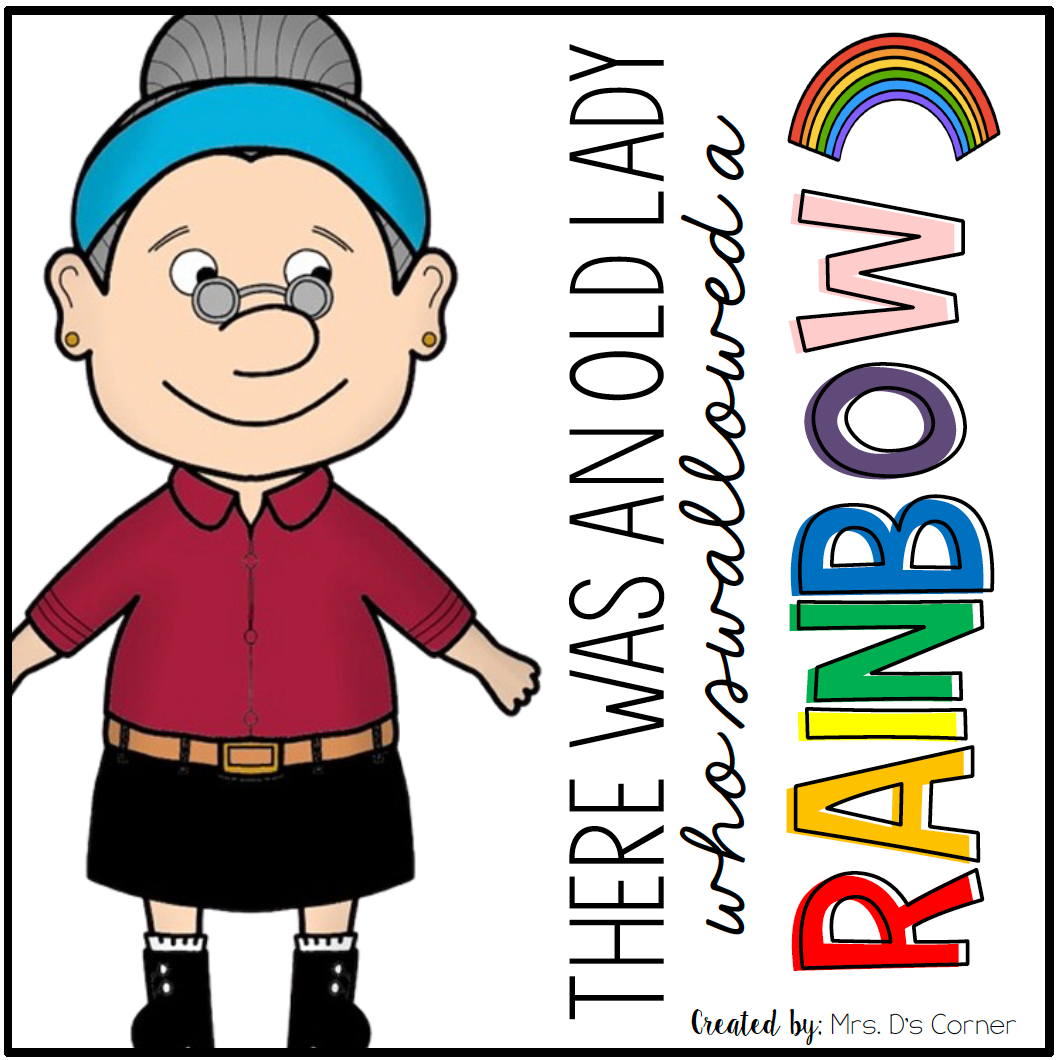 Old Lady Swallowed a Rainbow Book Companion [4 different activities!]