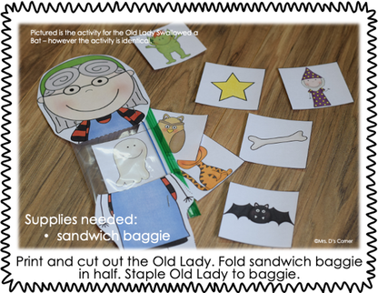 Old Lady Swallowed a Shark Book Companion [4 different activities!]
