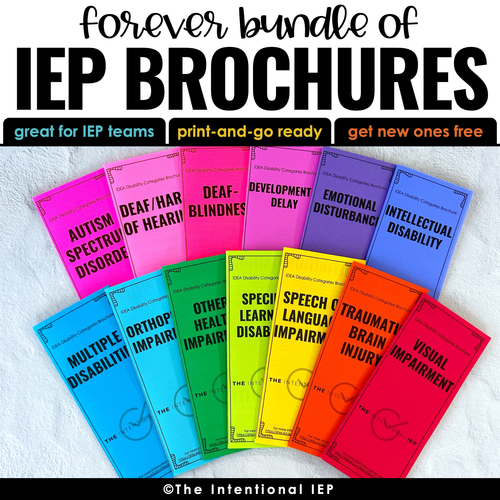 Printable IEP Brochures for IEP Teams | Forever Bundle