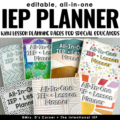 The Special Educator's All-in-One IEP Lesson Planner | Digital Download