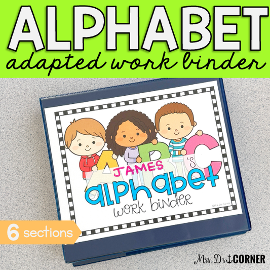 Letters of the Alphabet Adapted Work Binder® | Letter of the Day AWB