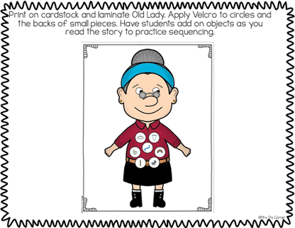 Old Lady Swallowed a Shark Book Companion [4 different activities!]