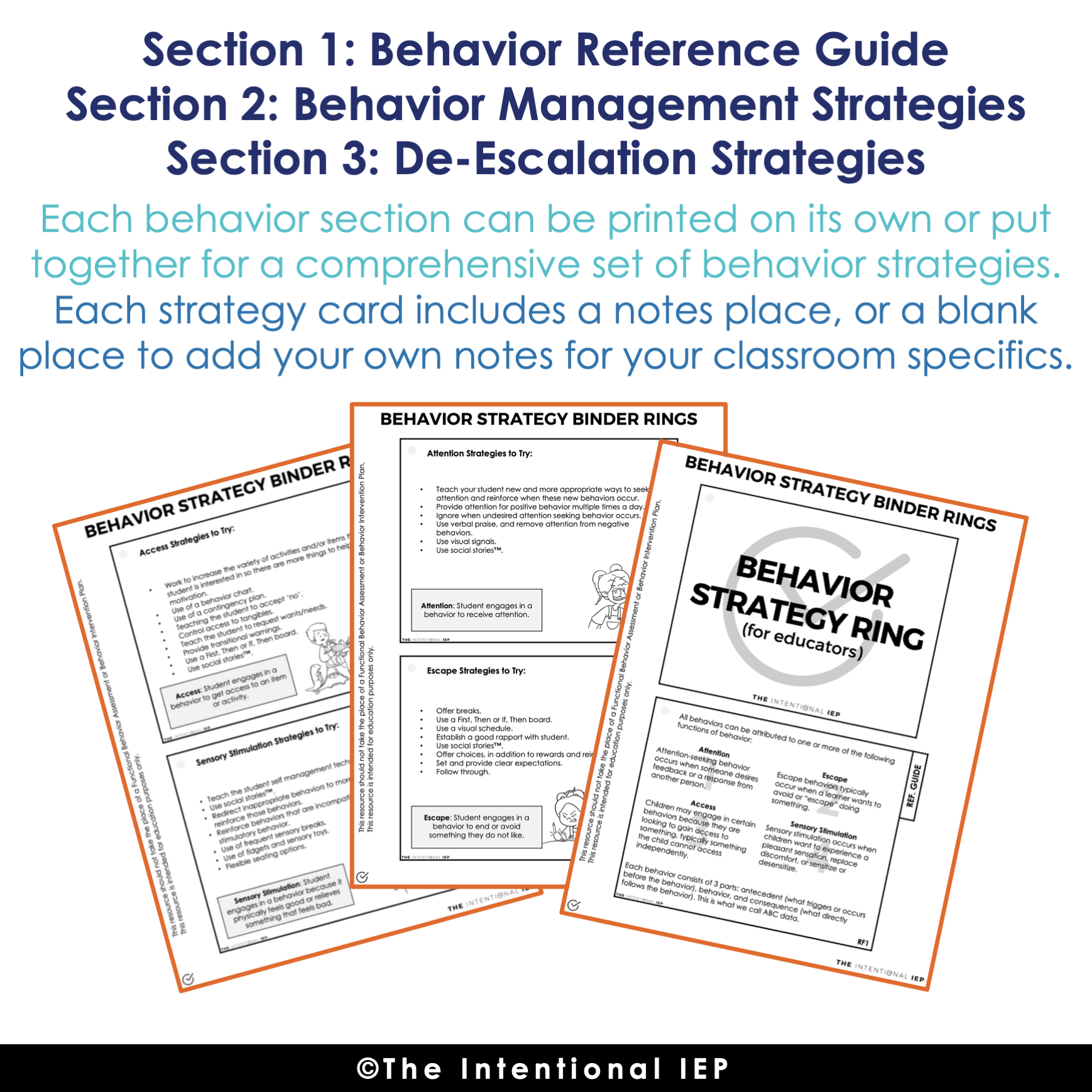 Behaviour Strategy Behavior Management Strategy Ring | Printable Behavior Strategies for ...