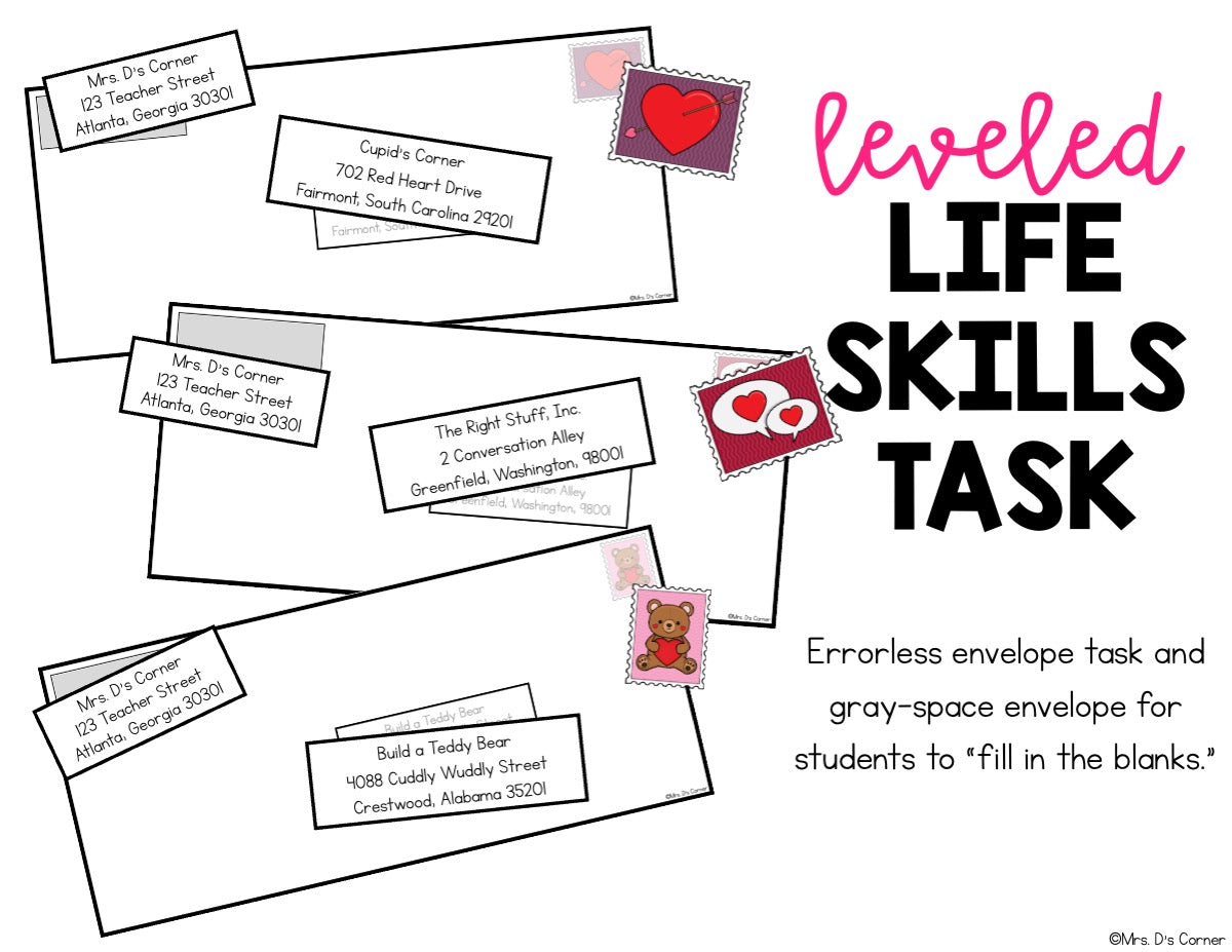 Addressing an Envelope | Valentines Life Skills Center How to Address an Envelope