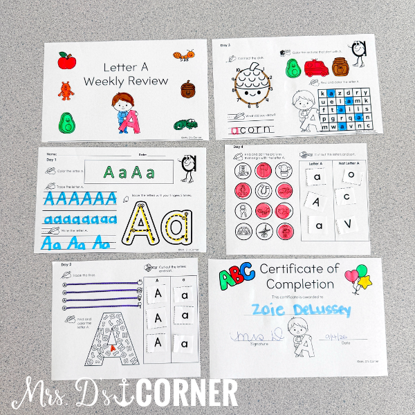 Letter of the Day Booklet | Weekly Alphabet Letter Review Booklet