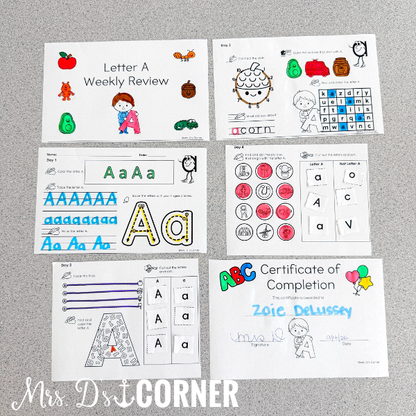 Letter of the Day Booklet | Weekly Alphabet Letter Review Booklet