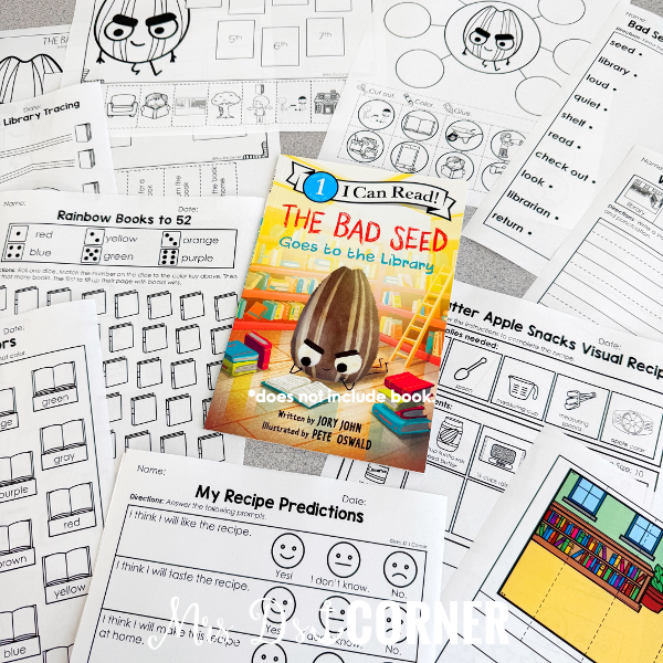 The Bad Seed Goes to the Library Book Companion | Jory John Story Extension Activities