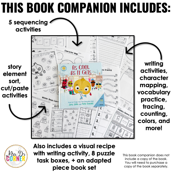 As Cool As It Gets Book Companion | Jory John Story Extension Activities