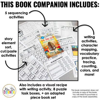 The Bad Seed Goes to the Library Book Companion | Jory John Story Extension Activities