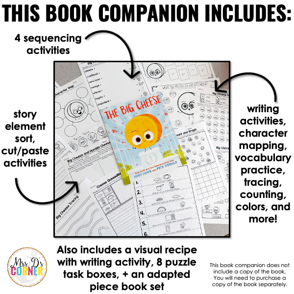 The Big Cheese Book Companion | Jory John Story Extension Activities