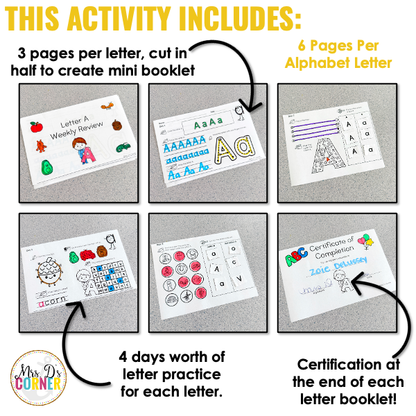 Letter of the Day Booklet | Weekly Alphabet Letter Review Booklet