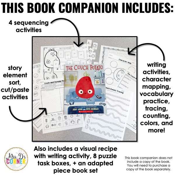 The Couch Potato Book Companion | Jory John Story Extension Activities
