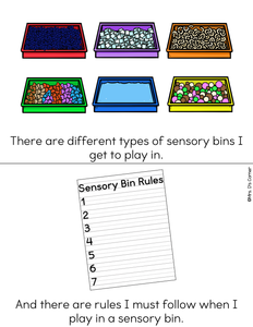 How to Use a Sensory Bin Social Story Booklet + Sensory Bin Rule Cards