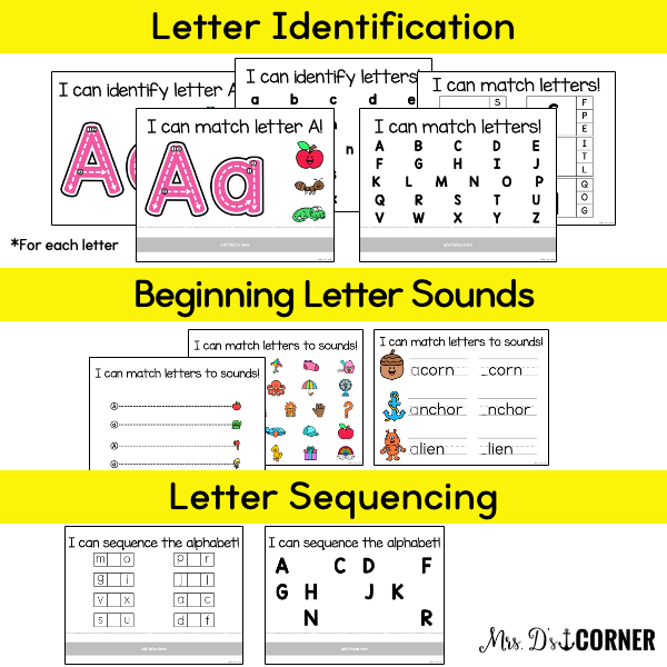 Letters of the Alphabet Adapted Work Binder® | Letter of the Day AWB