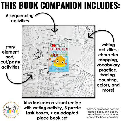 The Cool Bean Makes a Splash Book Companion | Story Extension Activities