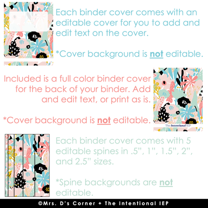 Editable Binder Covers + Spines for Special Education Teachers | 90 Total