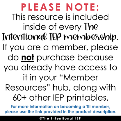 Collaboration Forms and Collaboration Log for IEP Teams [Digital + Printable]