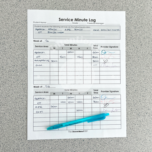 Service Minute Log Data Notepad | 50 Sheets