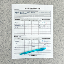 Load image into Gallery viewer, Service Minute Log Data Notepad | 50 Sheets