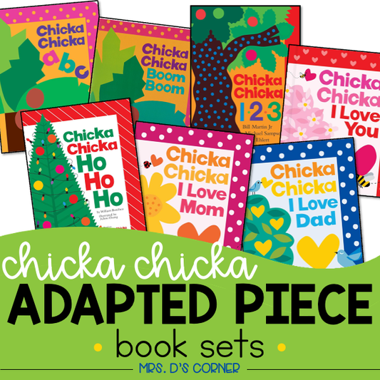 Chicka Chicka Adapted Piece Book Set [ 7 book sets included! ]