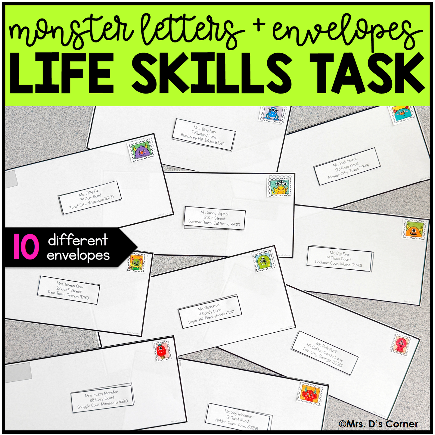 Addressing an Envelope | Monsters Life Skills Center How to Address an Envelope