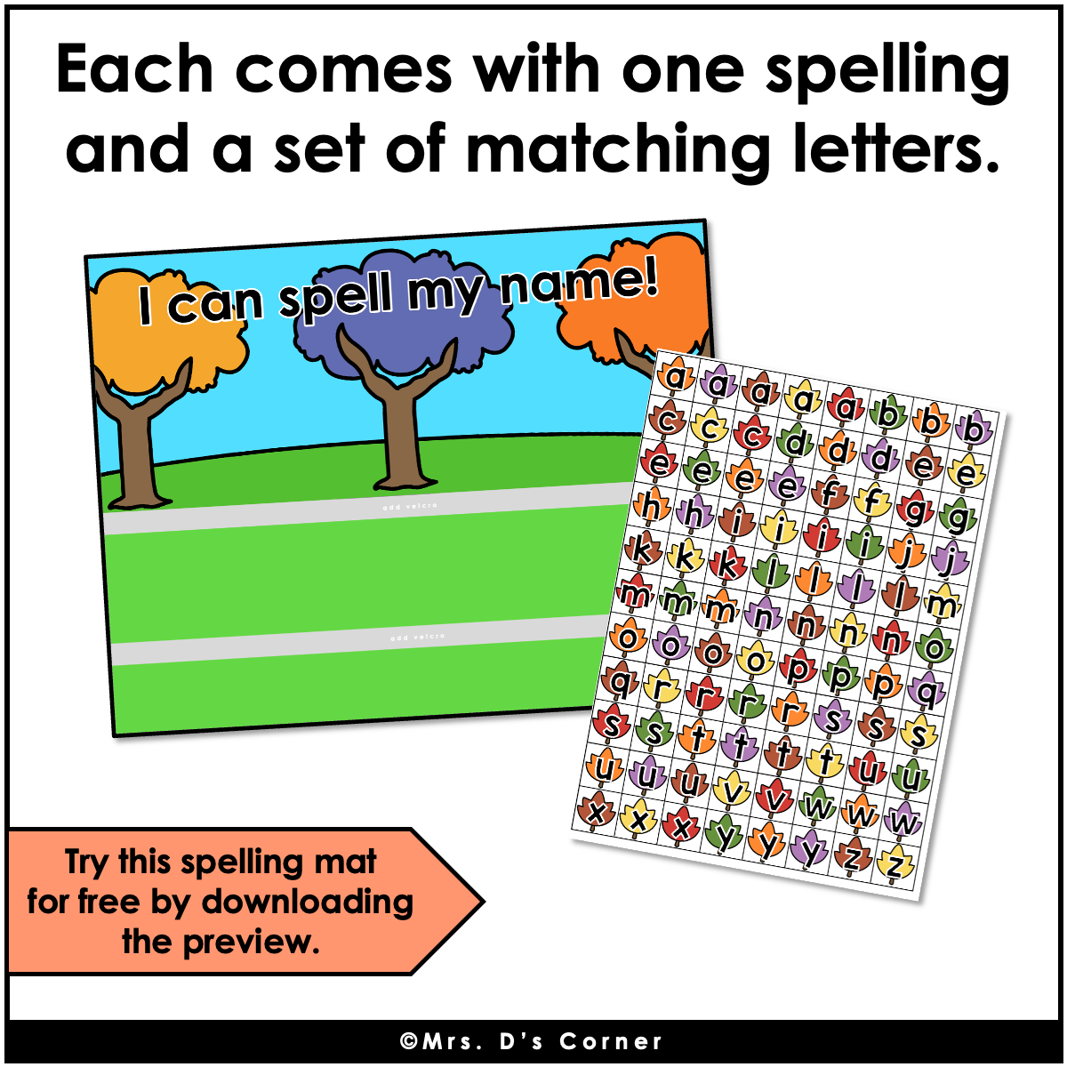 Bundle of Name Spelling Mats | 31 Themed I Can Spell My Name Activity Mats