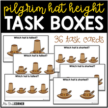 Load image into Gallery viewer, Pilgrim Hat Letters Numbers 2D Shapes Colors Task Boxes Bundle for Special Ed