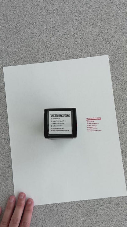 Accommodations Checklists Self-inking Rubber Stamp | Mrs. D's Rubber Stamp Collection