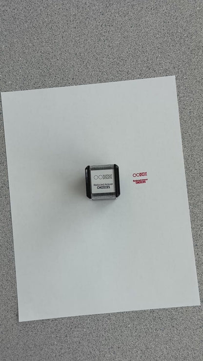 Reduced Answer Choices Self-inking Rubber Stamp | Mrs. D's Rubber Stamp Collection