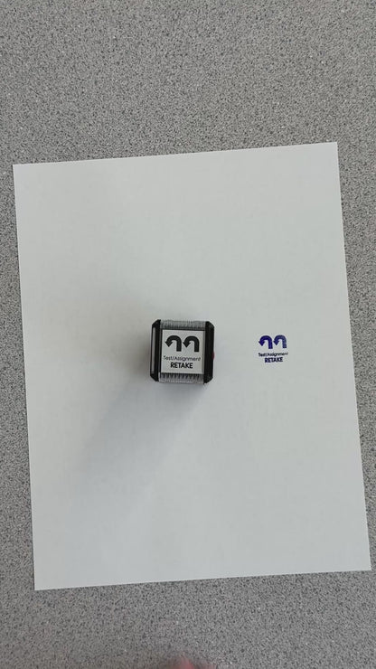 Test or Assignment Retake Self-inking Rubber Stamp | Mrs. D's Rubber Stamp Collection