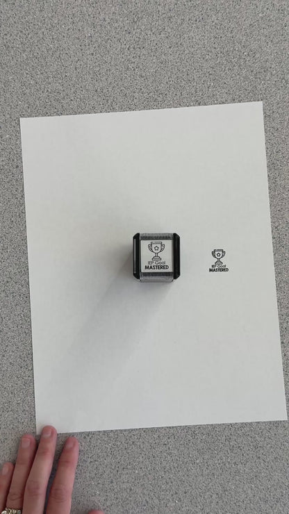 Goal Mastered Self-inking Rubber Stamp | Mrs. D's Rubber Stamp Collection