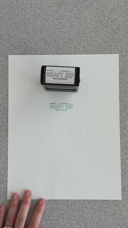 Draft IEP Self-inking Rubber Stamp | Mrs. D's Rubber Stamp Collection