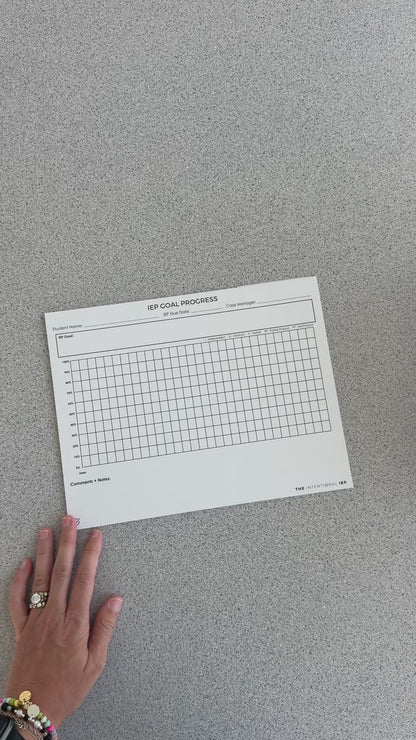 IEP Goal Progress Data Notepad | 50 Sheets